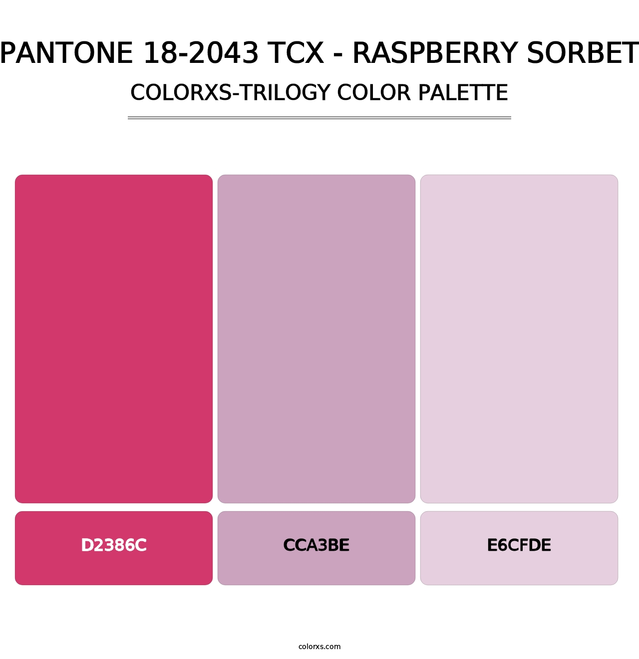 PANTONE 18-2043 TCX - Raspberry Sorbet - Colorxs Trilogy Palette