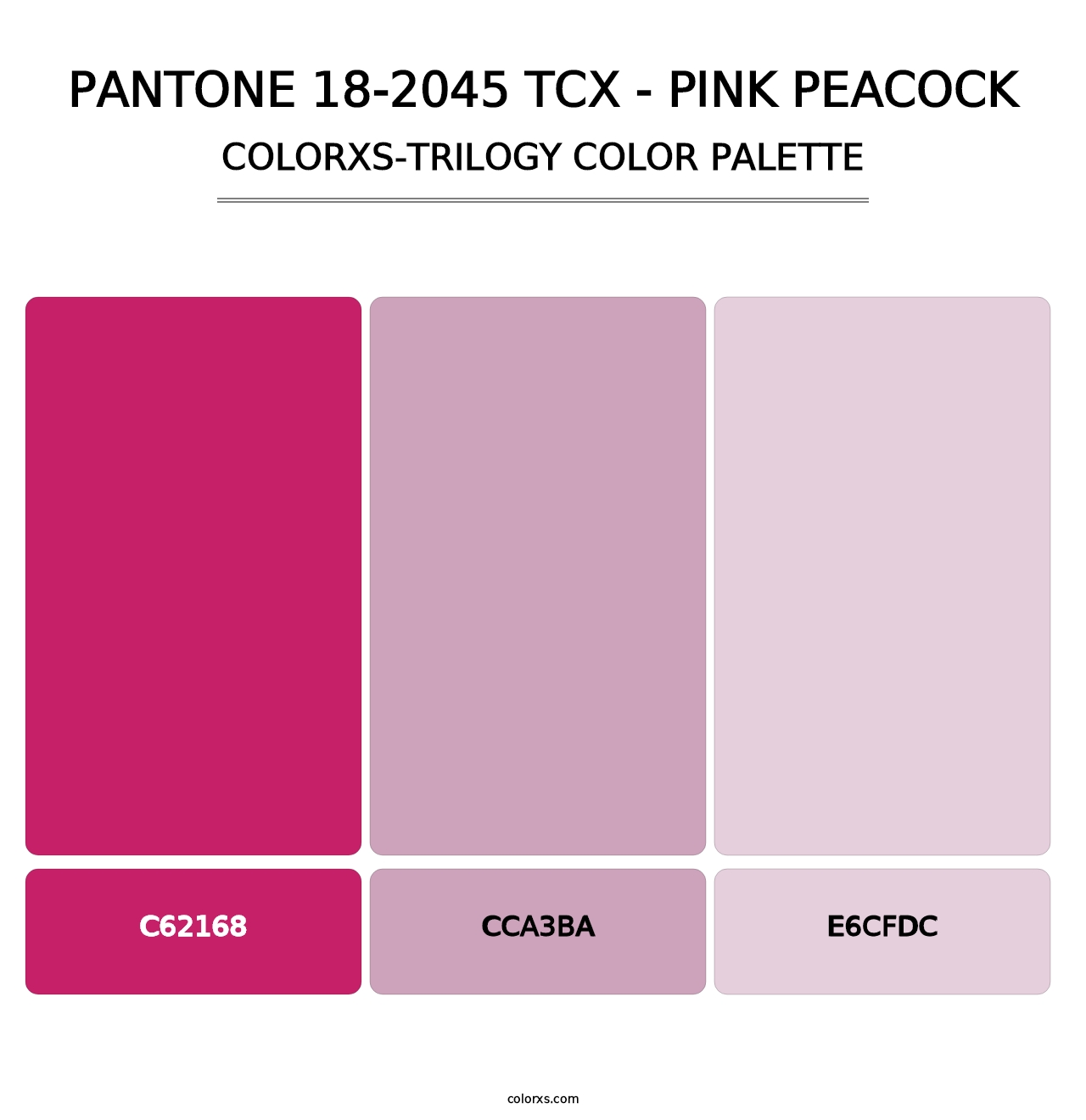 PANTONE 18-2045 TCX - Pink Peacock - Colorxs Trilogy Palette