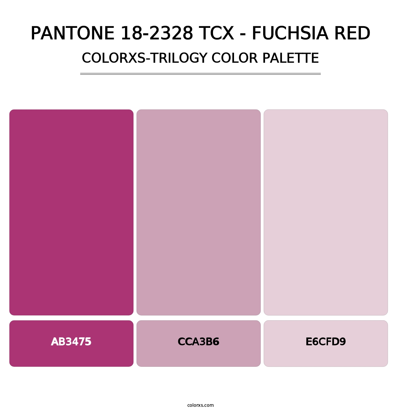 PANTONE 18-2328 TCX - Fuchsia Red - Colorxs Trilogy Palette
