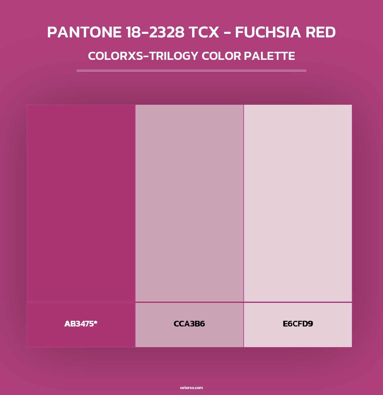 PANTONE 18-2328 TCX - Fuchsia Red - Colorxs Trilogy Palette