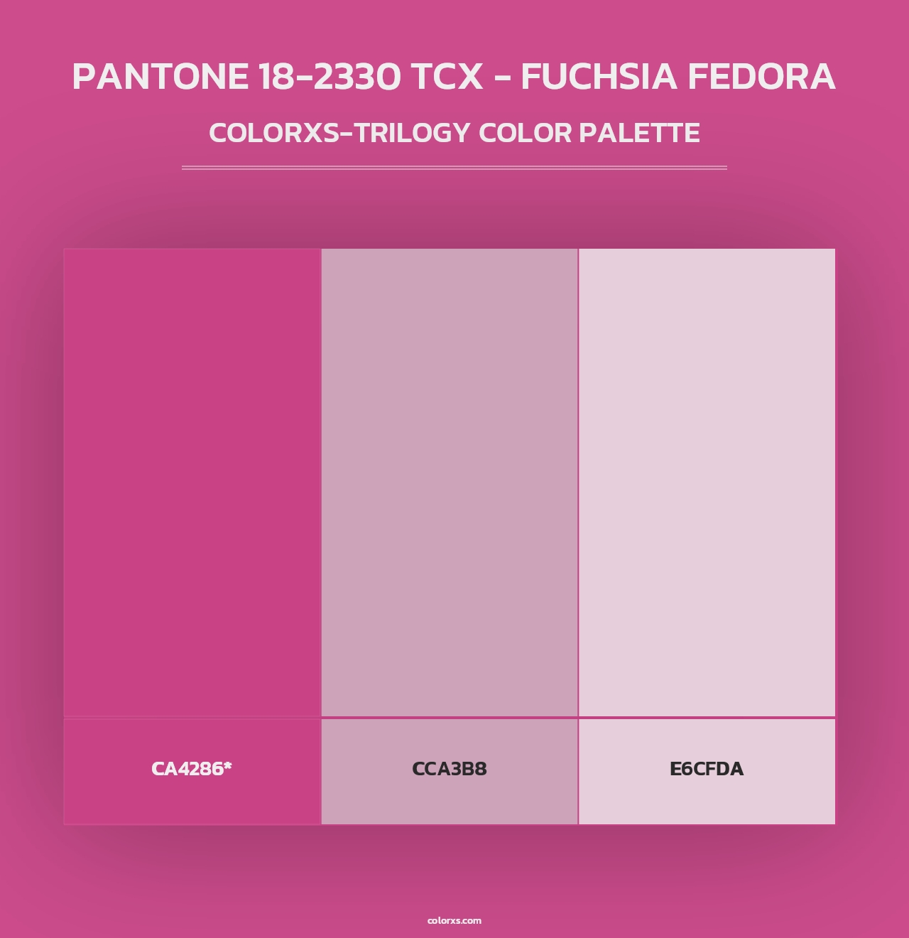 PANTONE 18-2330 TCX - Fuchsia Fedora - Colorxs Trilogy Palette