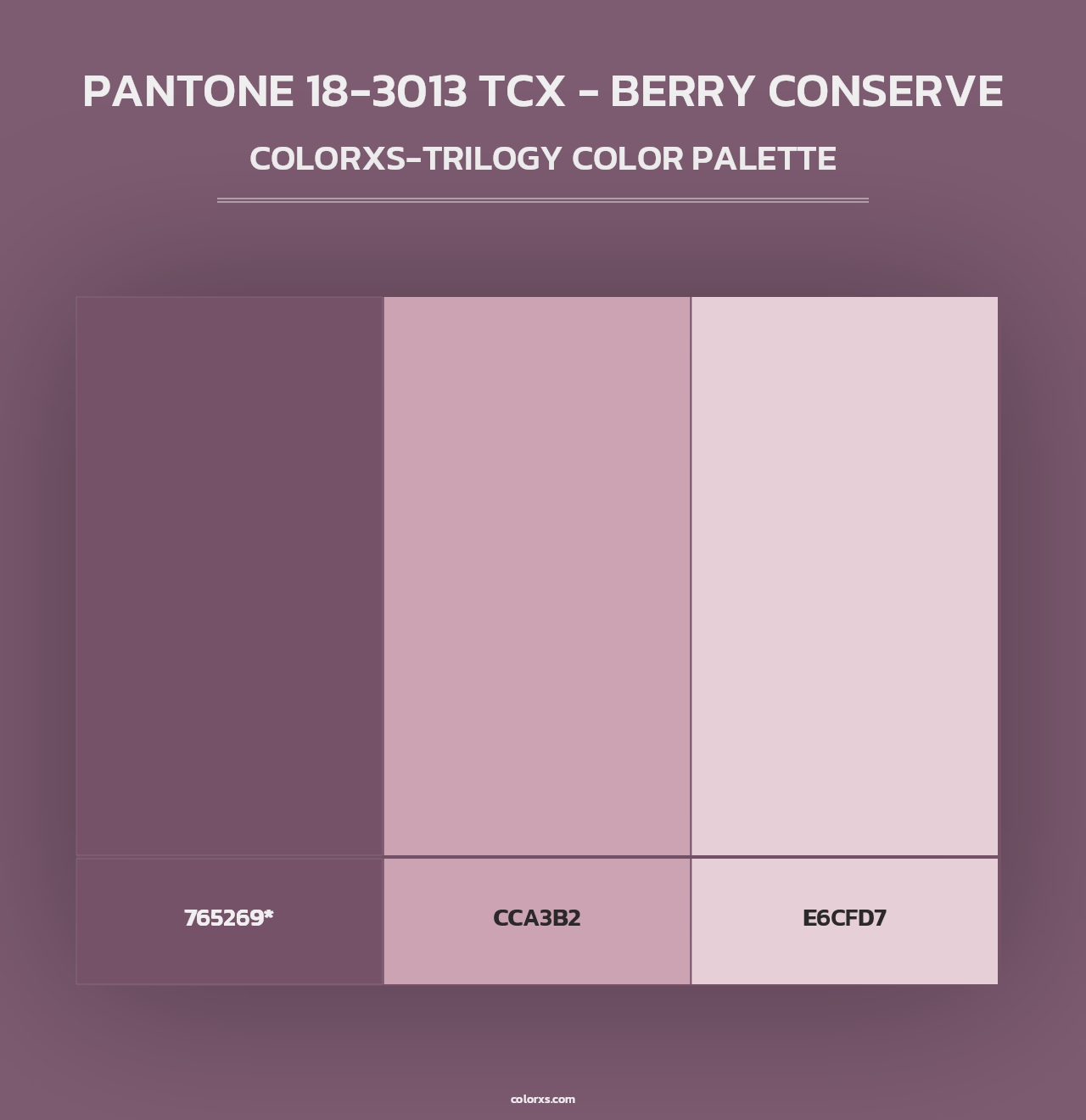 PANTONE 18-3013 TCX - Berry Conserve - Colorxs Trilogy Palette