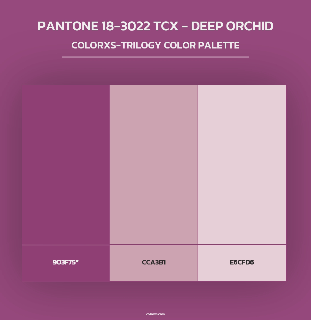 PANTONE 18-3022 TCX - Deep Orchid - Colorxs Trilogy Palette
