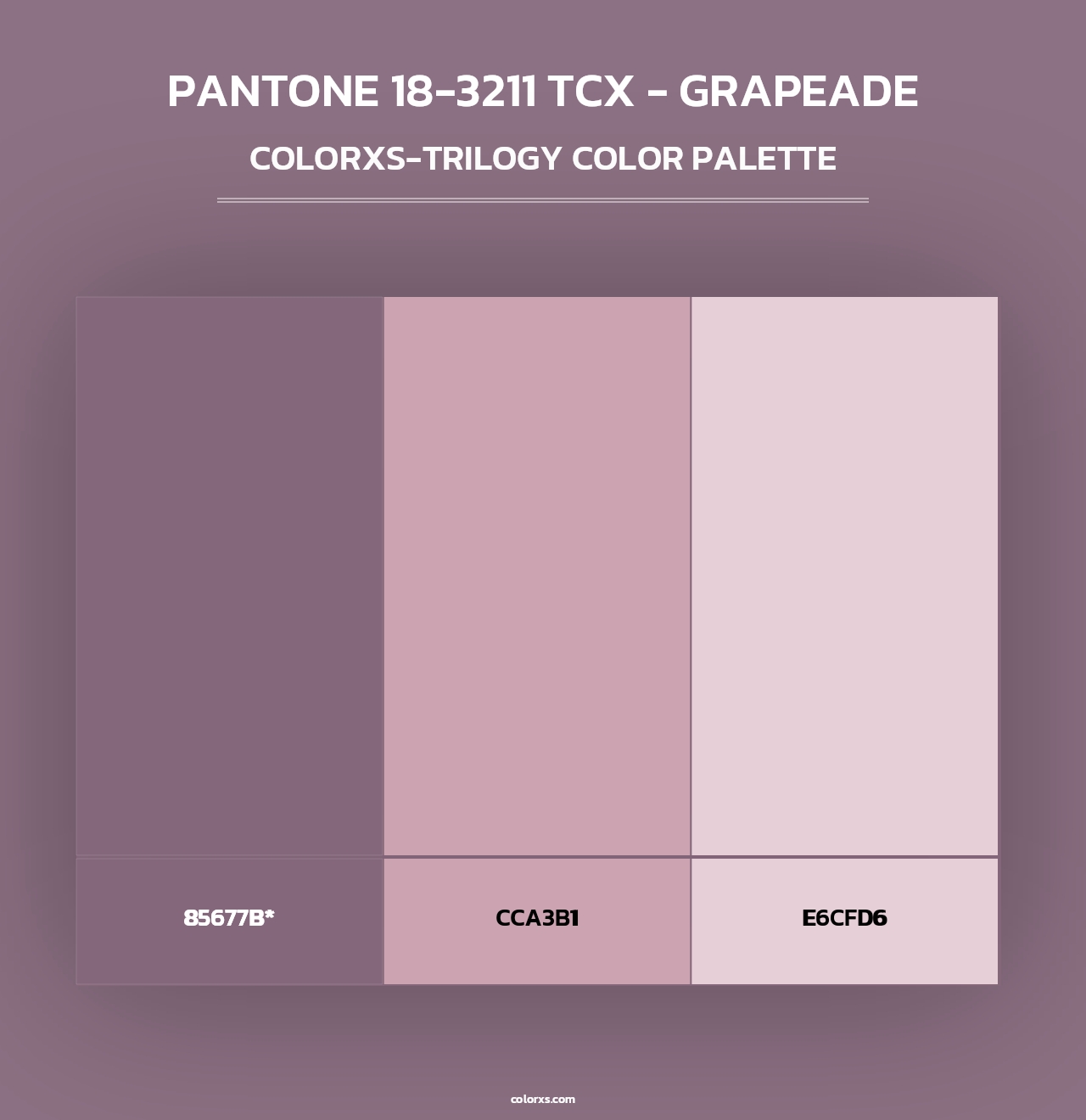 PANTONE 18-3211 TCX - Grapeade - Colorxs Trilogy Palette