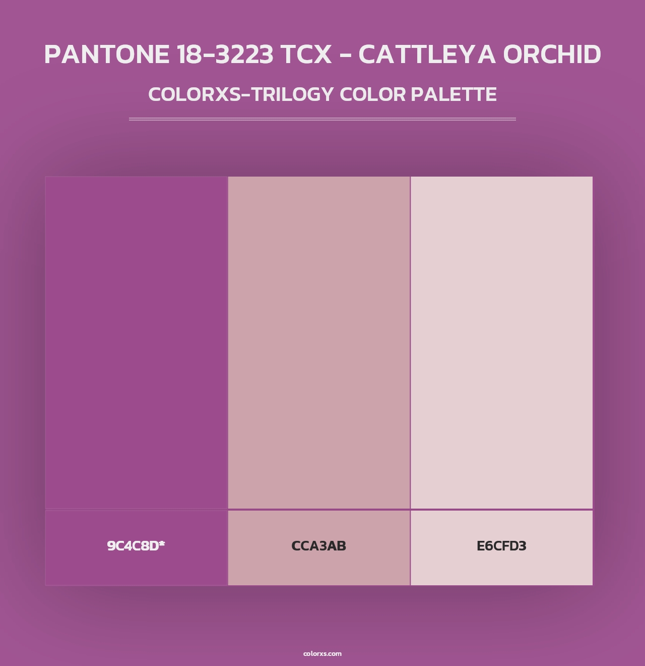 PANTONE 18-3223 TCX - Cattleya Orchid - Colorxs Trilogy Palette