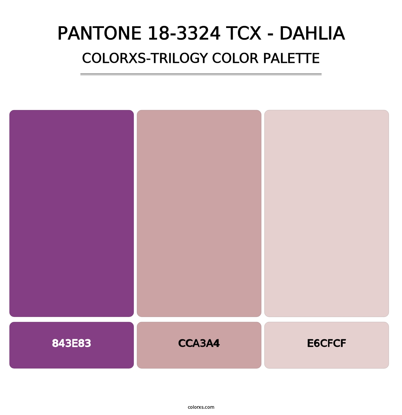 PANTONE 18-3324 TCX - Dahlia - Colorxs Trilogy Palette