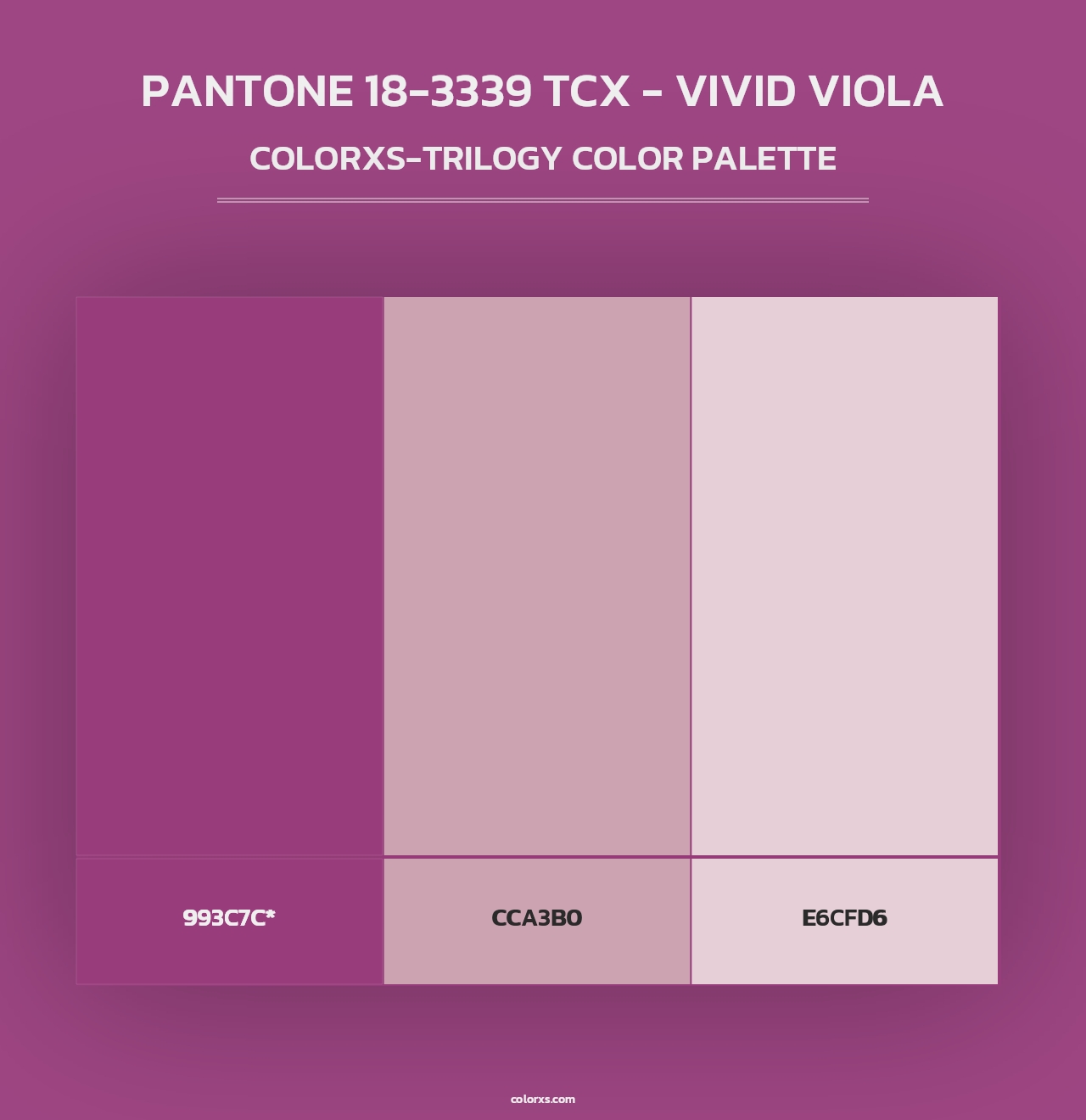 PANTONE 18-3339 TCX - Vivid Viola - Colorxs Trilogy Palette