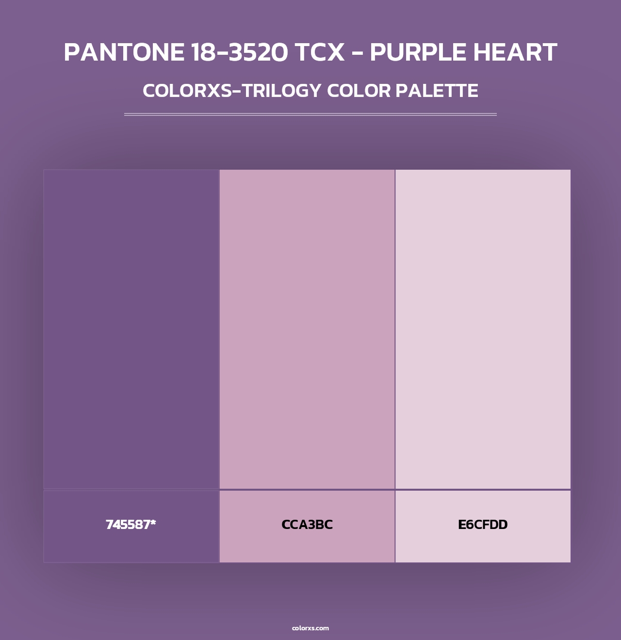 PANTONE 18-3520 TCX - Purple Heart - Colorxs Trilogy Palette