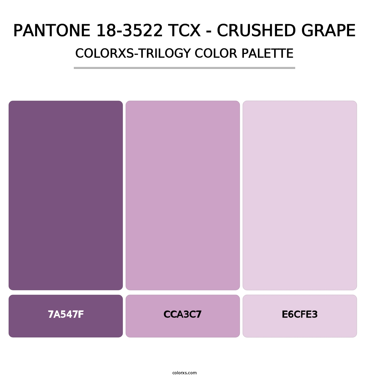 PANTONE 18-3522 TCX - Crushed Grape - Colorxs Trilogy Palette