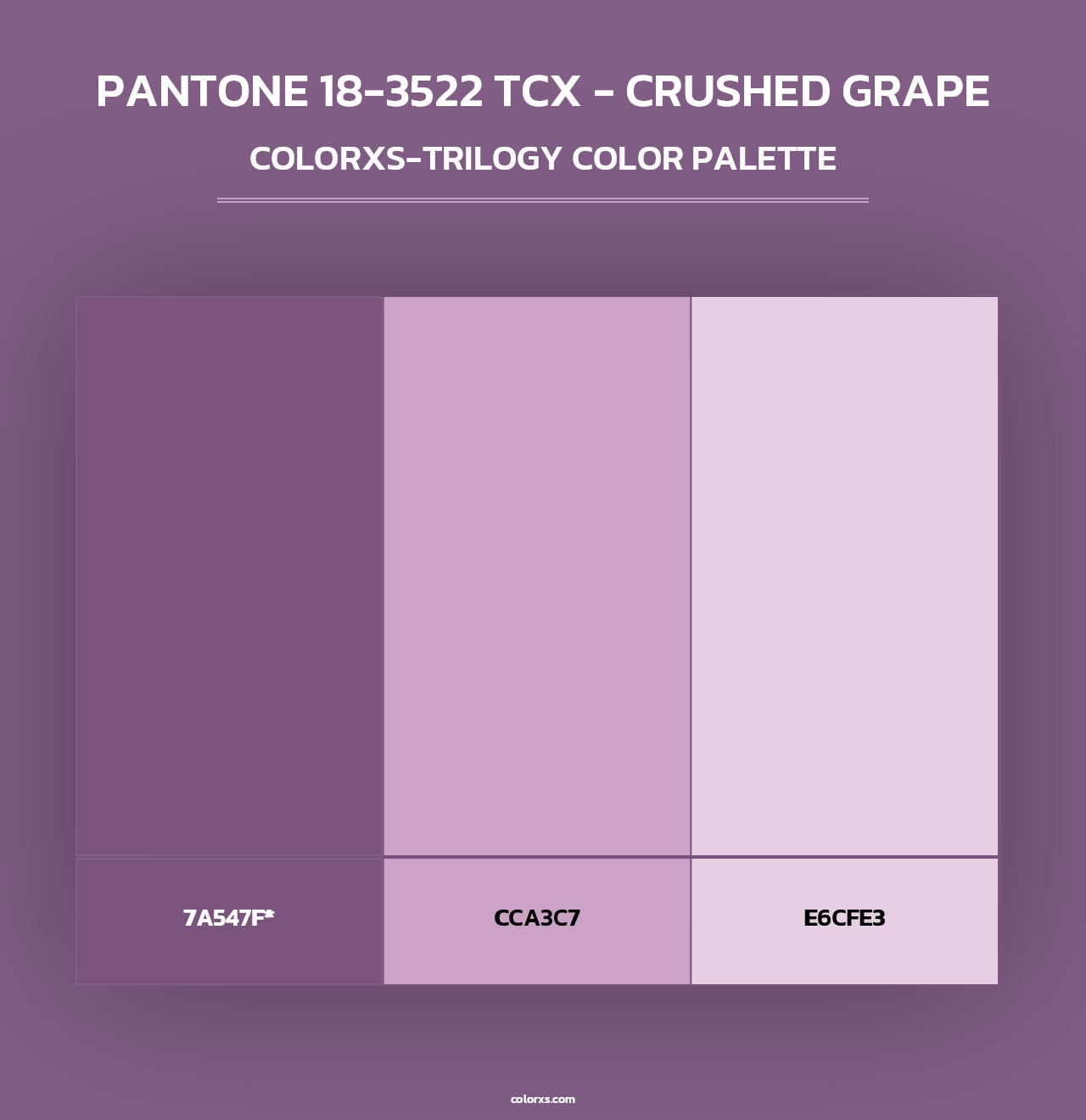 PANTONE 18-3522 TCX - Crushed Grape - Colorxs Trilogy Palette