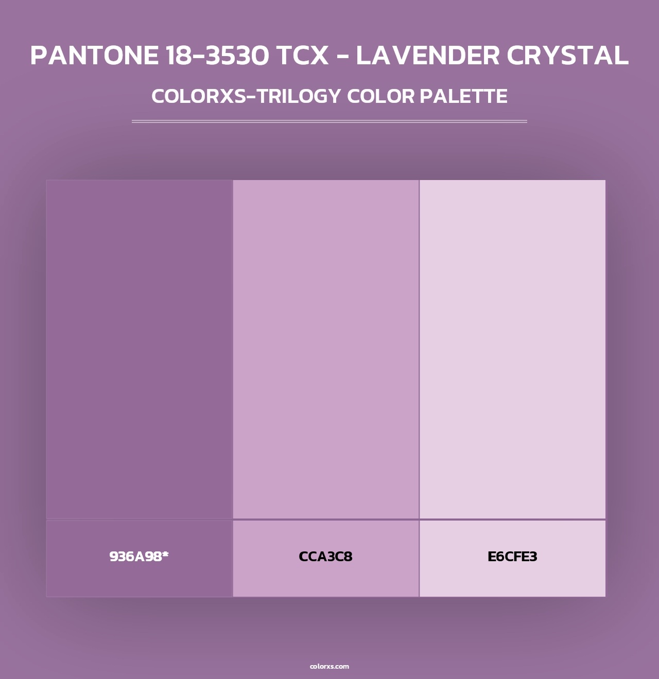 PANTONE 18-3530 TCX - Lavender Crystal - Colorxs Trilogy Palette