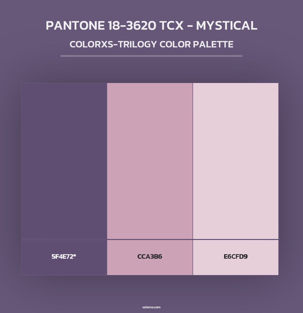 PANTONE 18-3620 TCX - Mystical - Colorxs Trilogy Palette