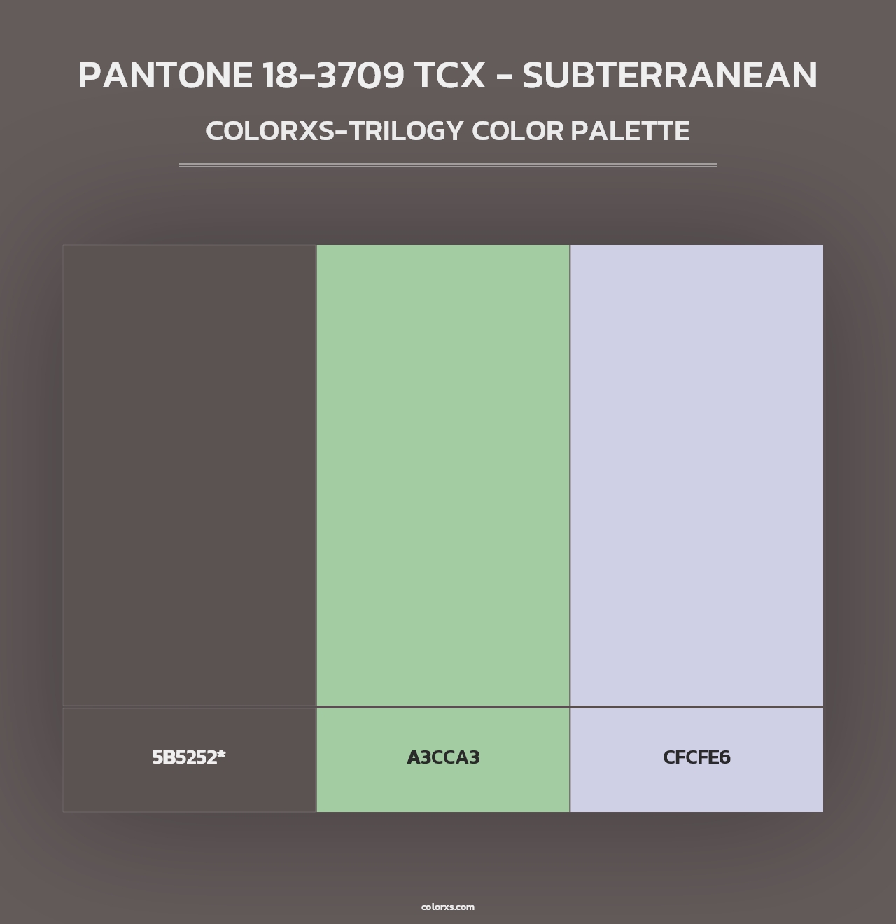 PANTONE 18-3709 TCX - Subterranean - Colorxs Trilogy Palette