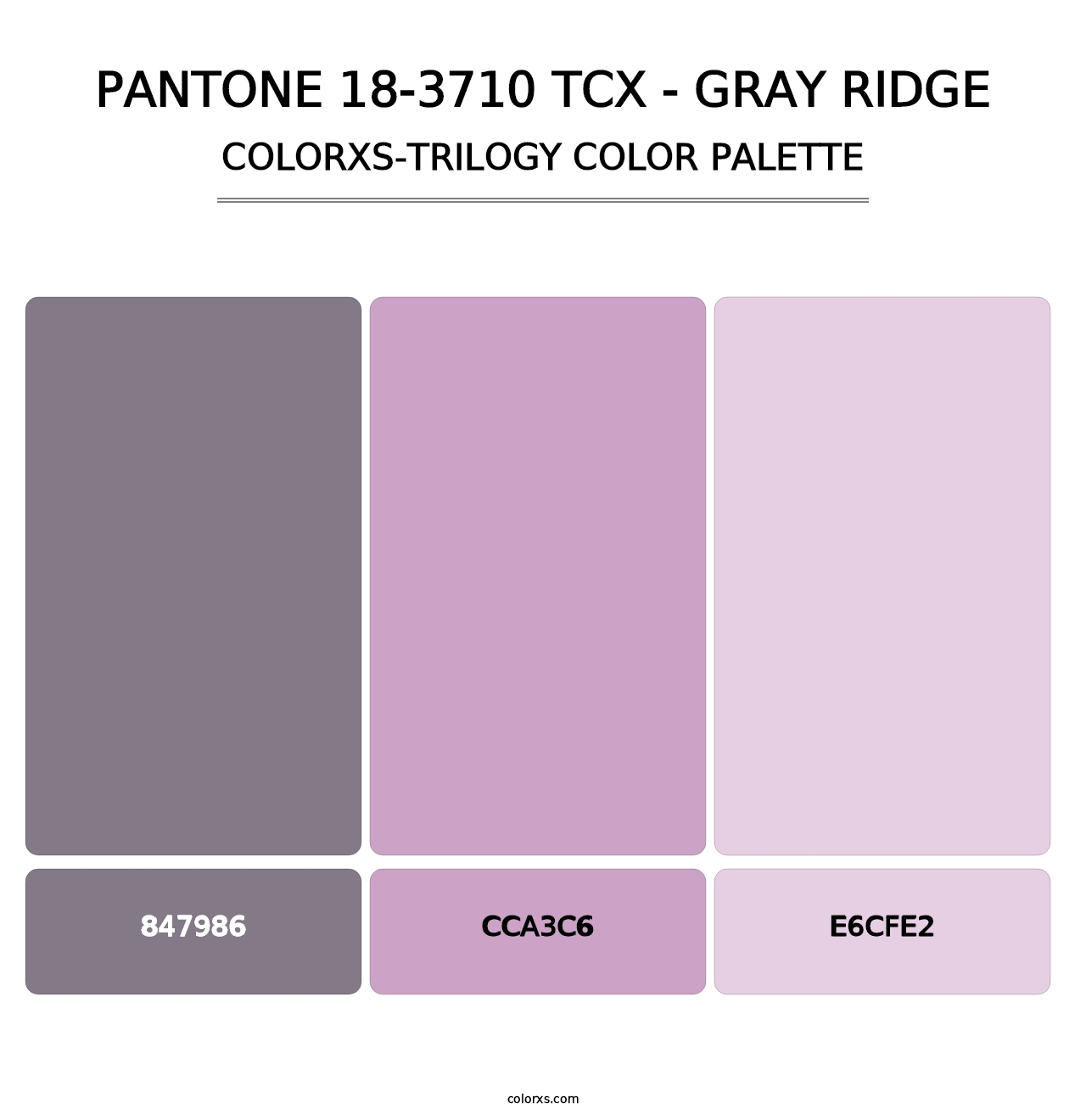 PANTONE 18-3710 TCX - Gray Ridge - Colorxs Trilogy Palette