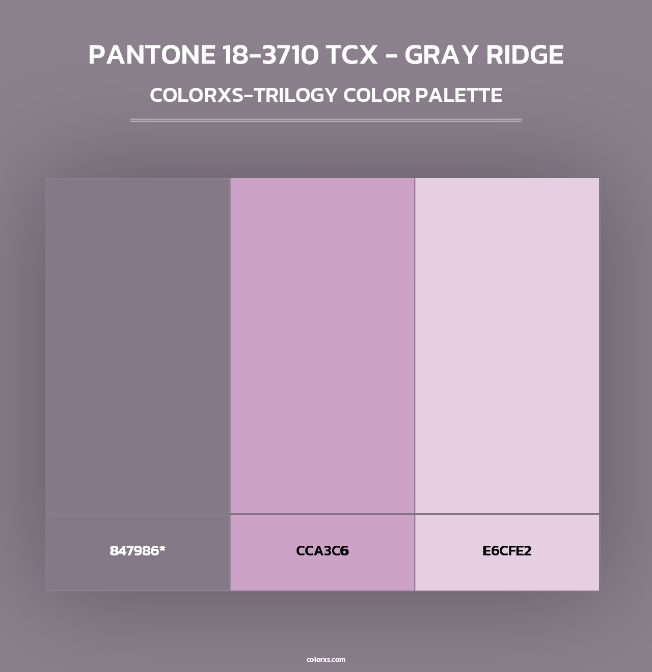 PANTONE 18-3710 TCX - Gray Ridge - Colorxs Trilogy Palette