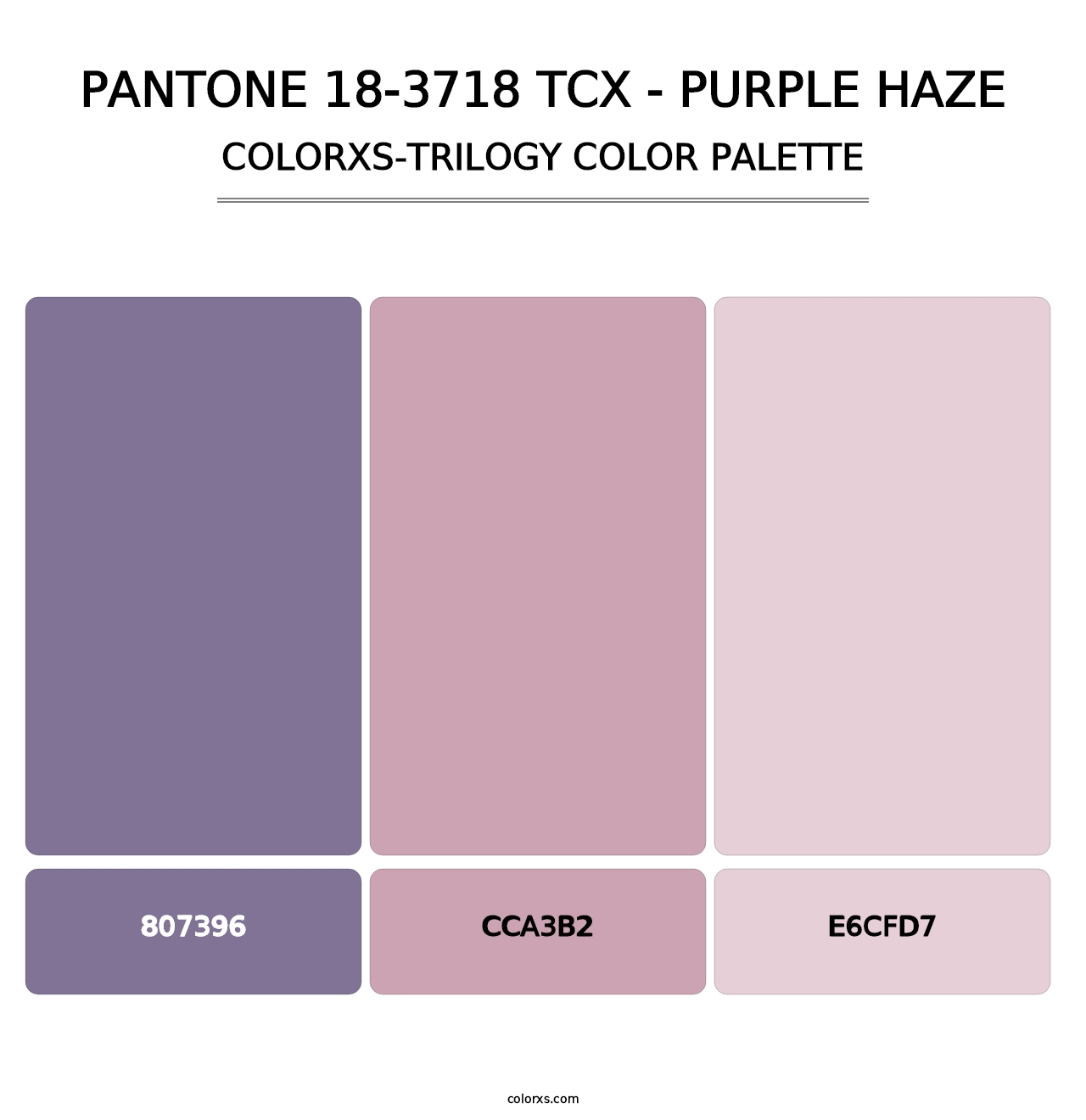 PANTONE 18-3718 TCX - Purple Haze - Colorxs Trilogy Palette