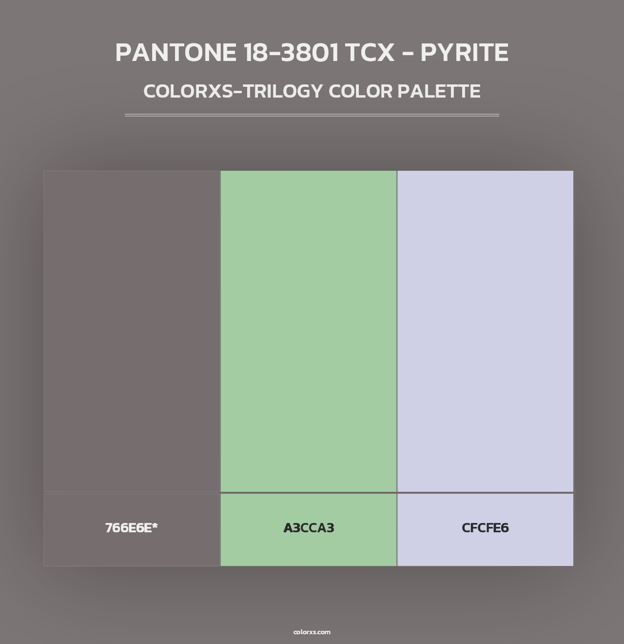 PANTONE 18-3801 TCX - Pyrite - Colorxs Trilogy Palette