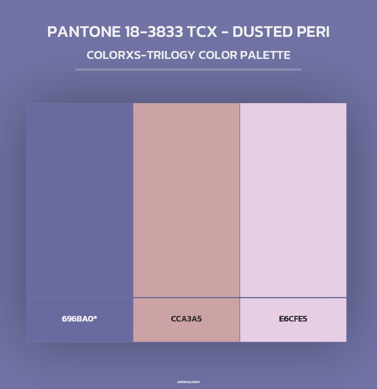 PANTONE 18-3833 TCX - Dusted Peri - Colorxs Trilogy Palette
