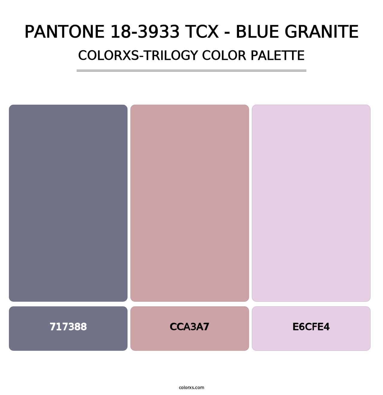 PANTONE 18-3933 TCX - Blue Granite - Colorxs Trilogy Palette