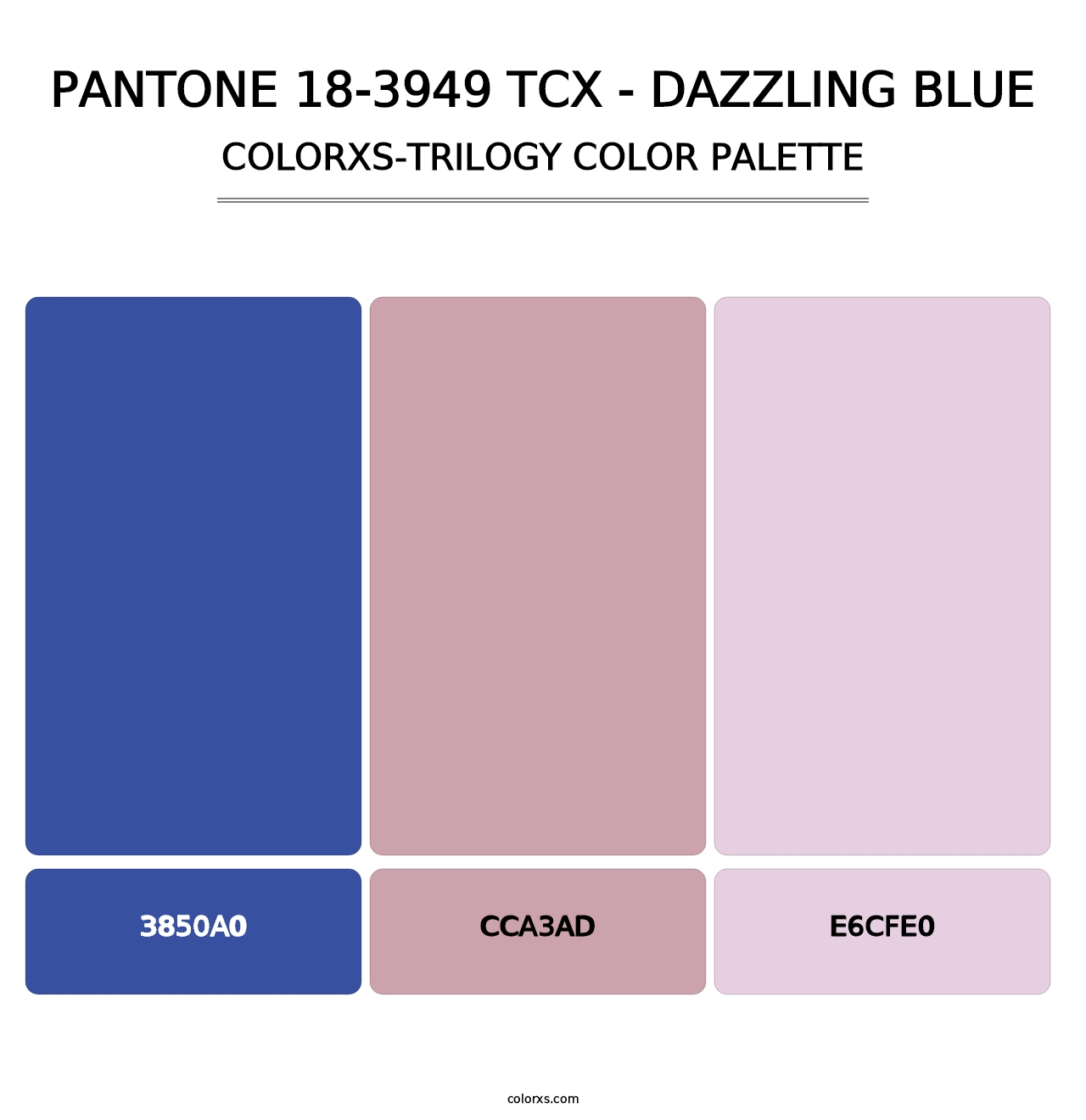 PANTONE 18-3949 TCX - Dazzling Blue - Colorxs Trilogy Palette