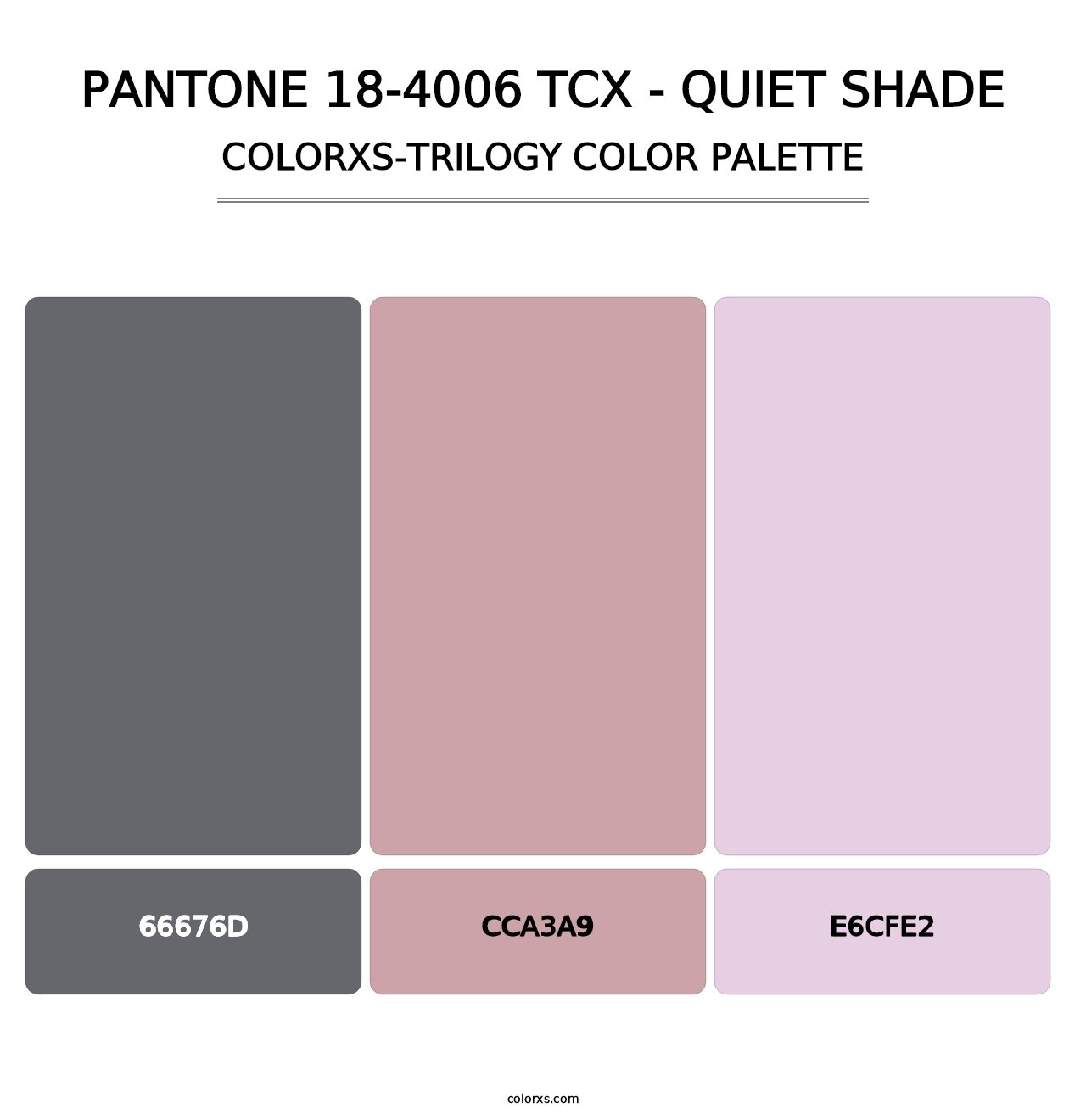 PANTONE 18-4006 TCX - Quiet Shade - Colorxs Trilogy Palette