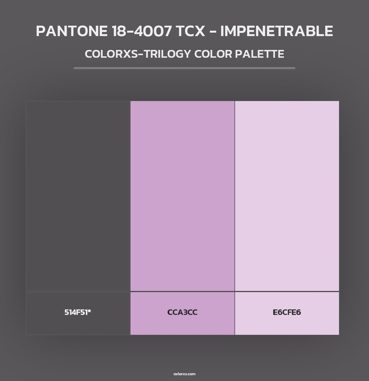 PANTONE 18-4007 TCX - Impenetrable - Colorxs Trilogy Palette