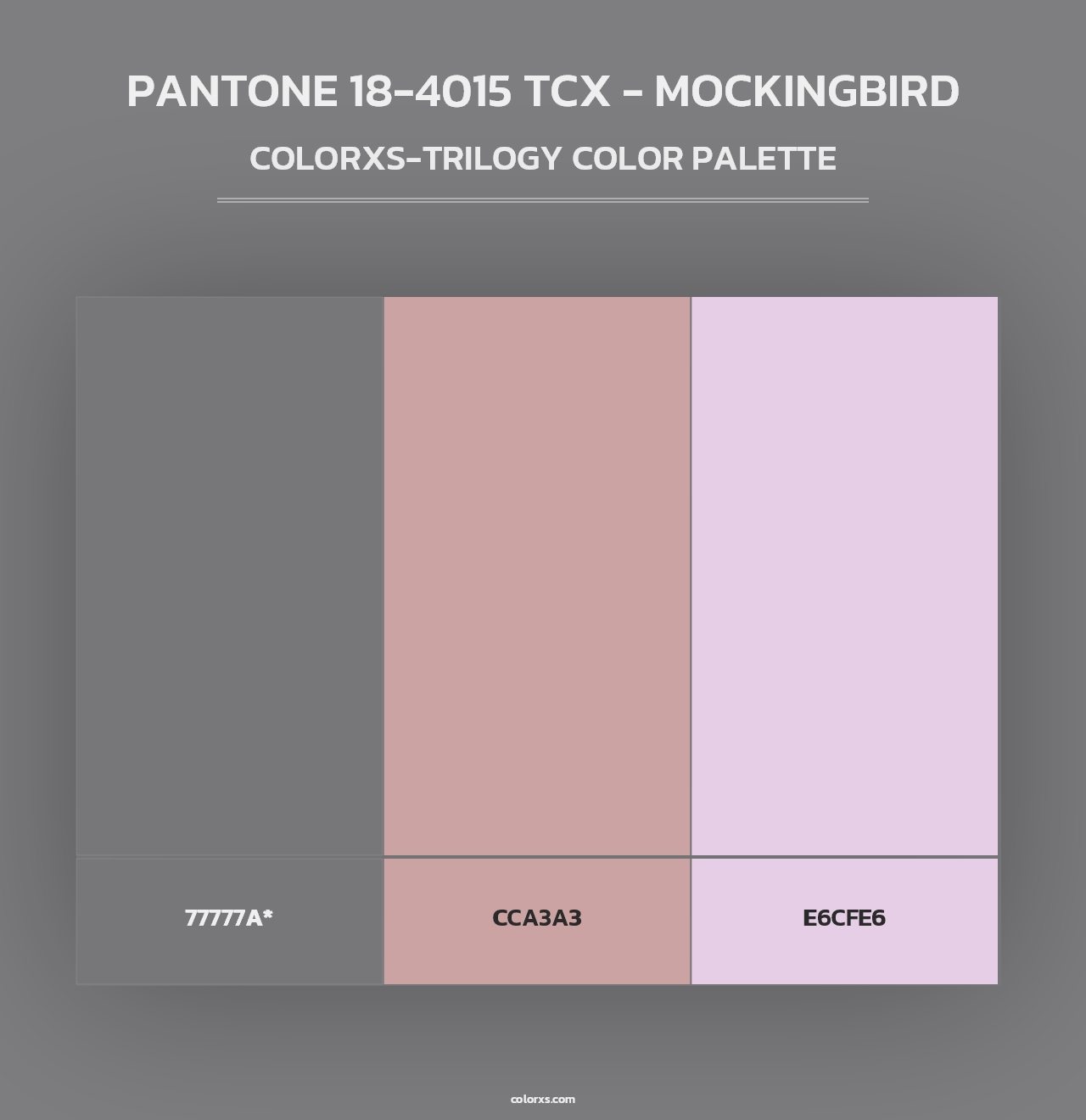 PANTONE 18-4015 TCX - Mockingbird - Colorxs Trilogy Palette