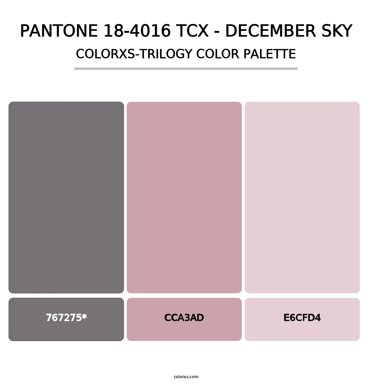 PANTONE 18-4016 TCX - December Sky - Colorxs Trilogy Palette