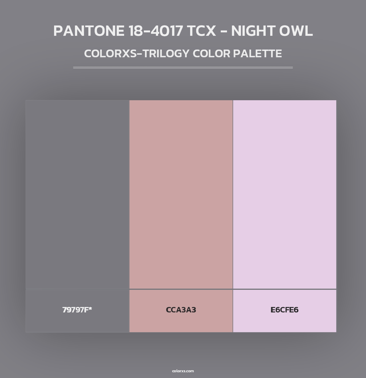 PANTONE 18-4017 TCX - Night Owl - Colorxs Trilogy Palette