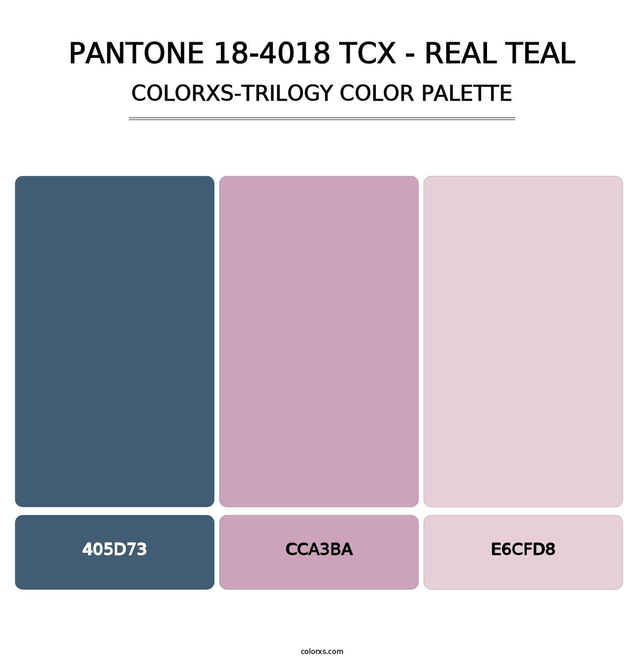 PANTONE 18-4018 TCX - Real Teal - Colorxs Trilogy Palette