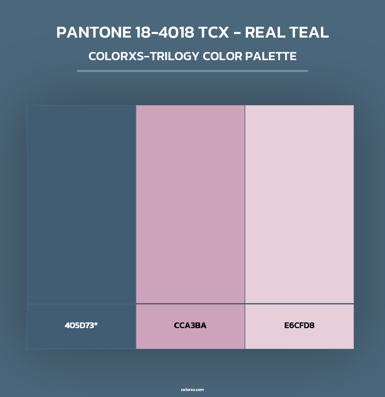 PANTONE 18-4018 TCX - Real Teal - Colorxs Trilogy Palette