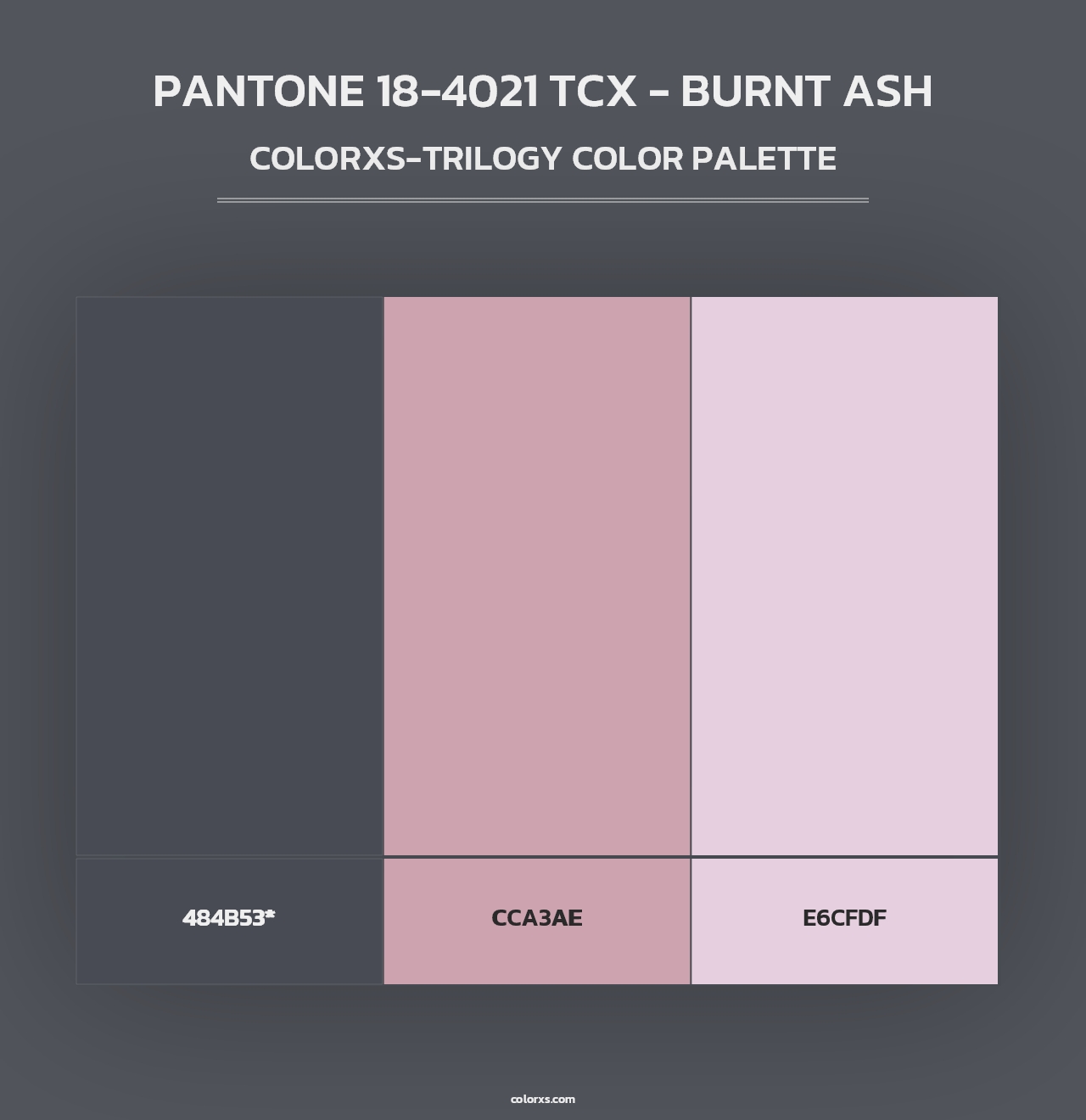 PANTONE 18-4021 TCX - Burnt Ash - Colorxs Trilogy Palette