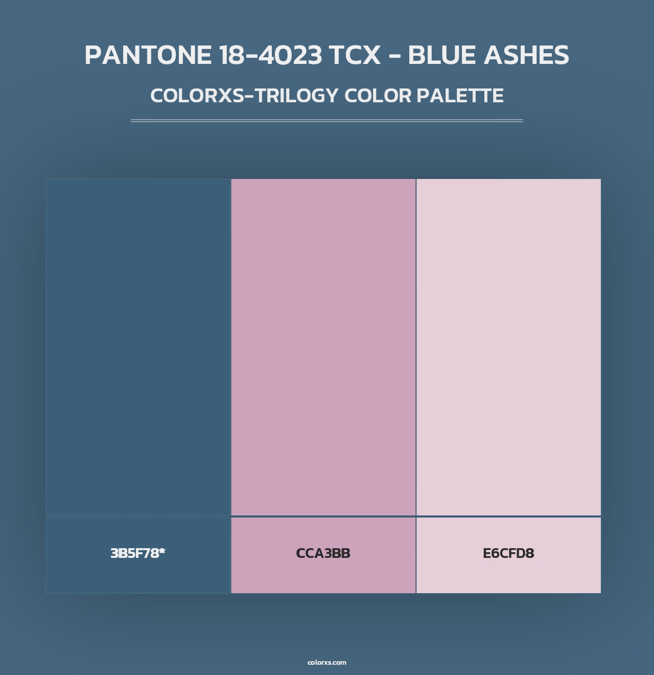 PANTONE 18-4023 TCX - Blue Ashes - Colorxs Trilogy Palette