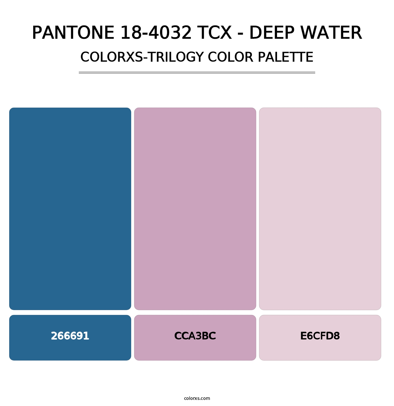PANTONE 18-4032 TCX - Deep Water - Colorxs Trilogy Palette