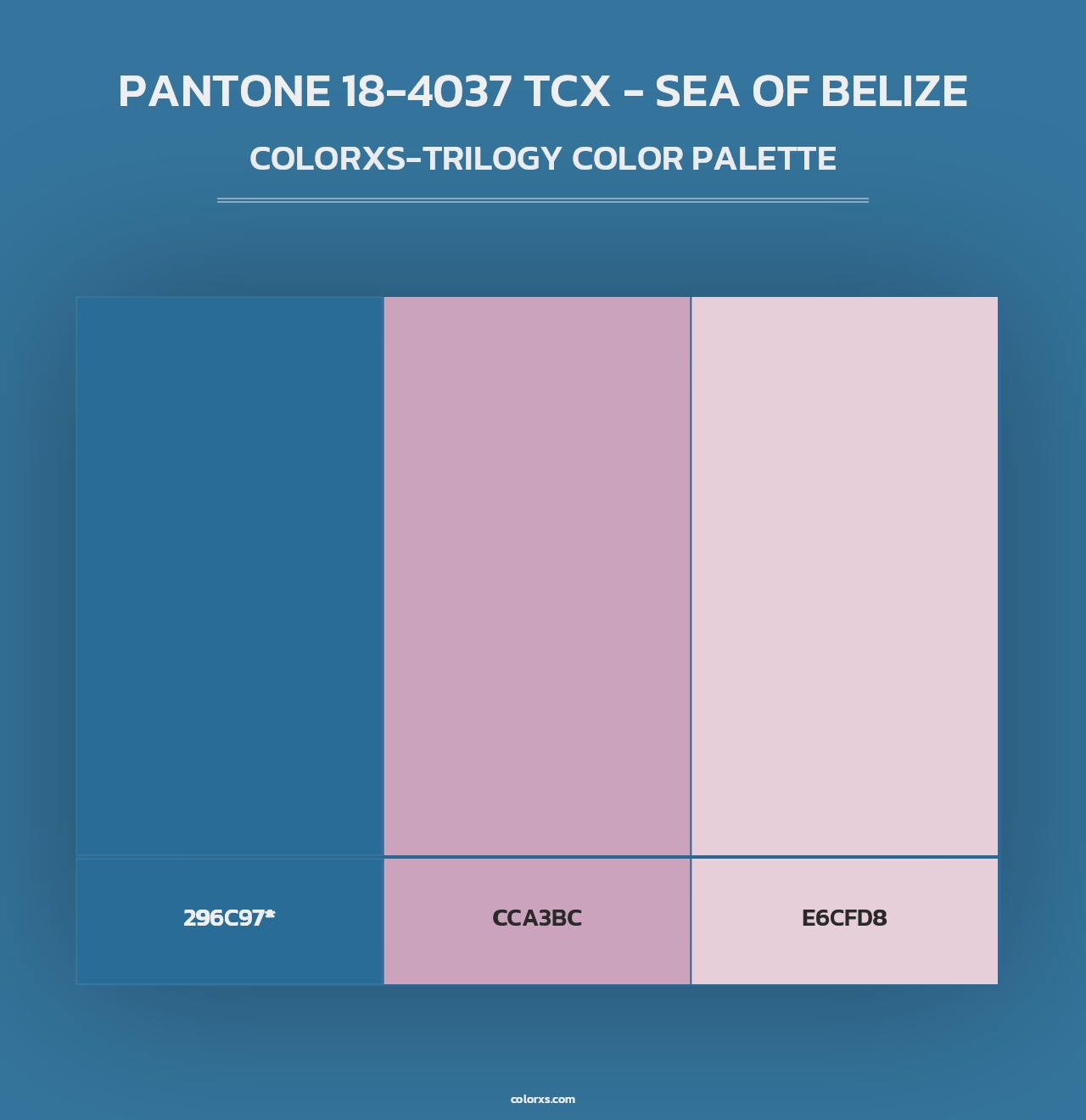 PANTONE 18-4037 TCX - Sea of Belize - Colorxs Trilogy Palette