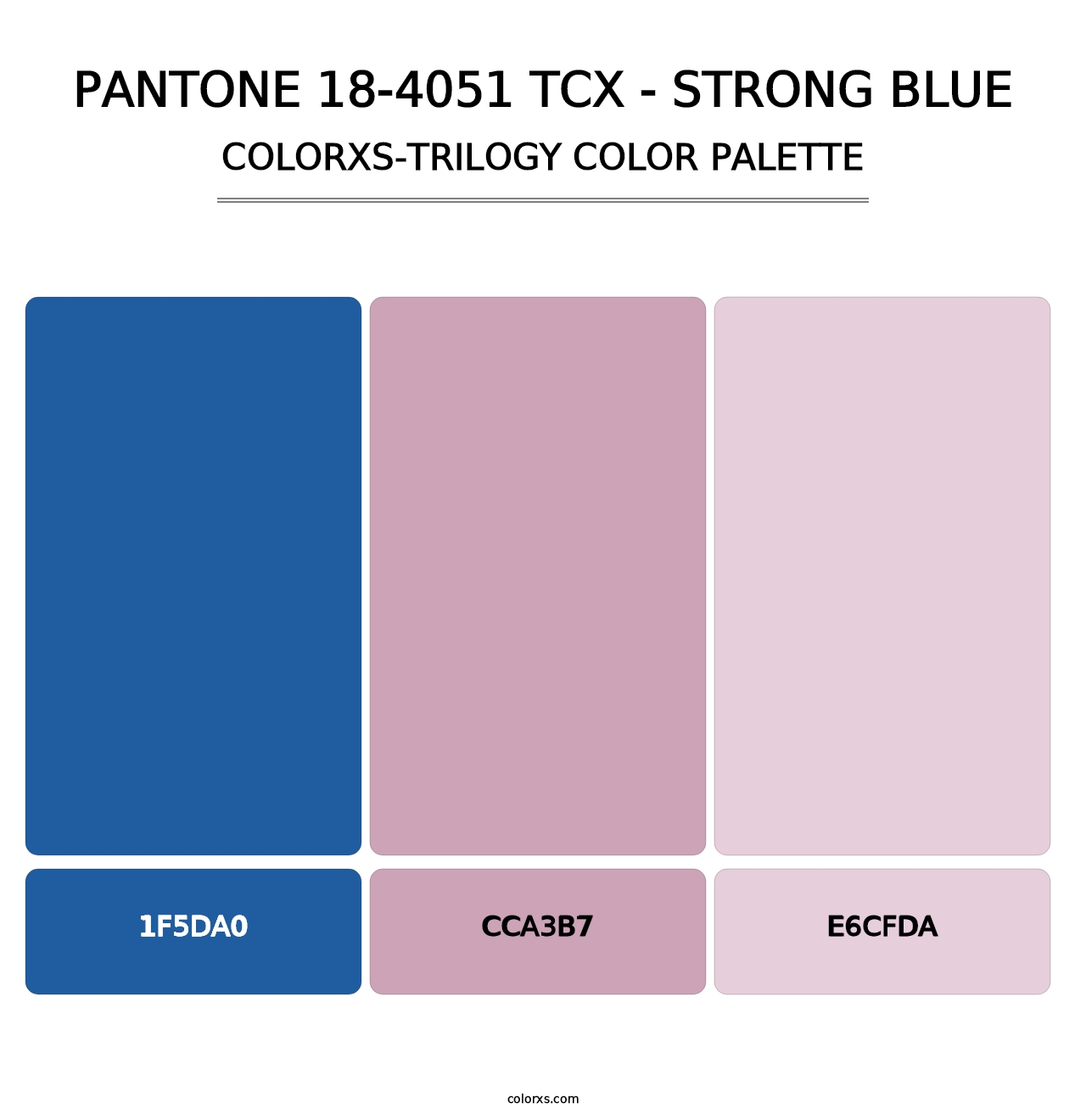 PANTONE 18-4051 TCX - Strong Blue - Colorxs Trilogy Palette