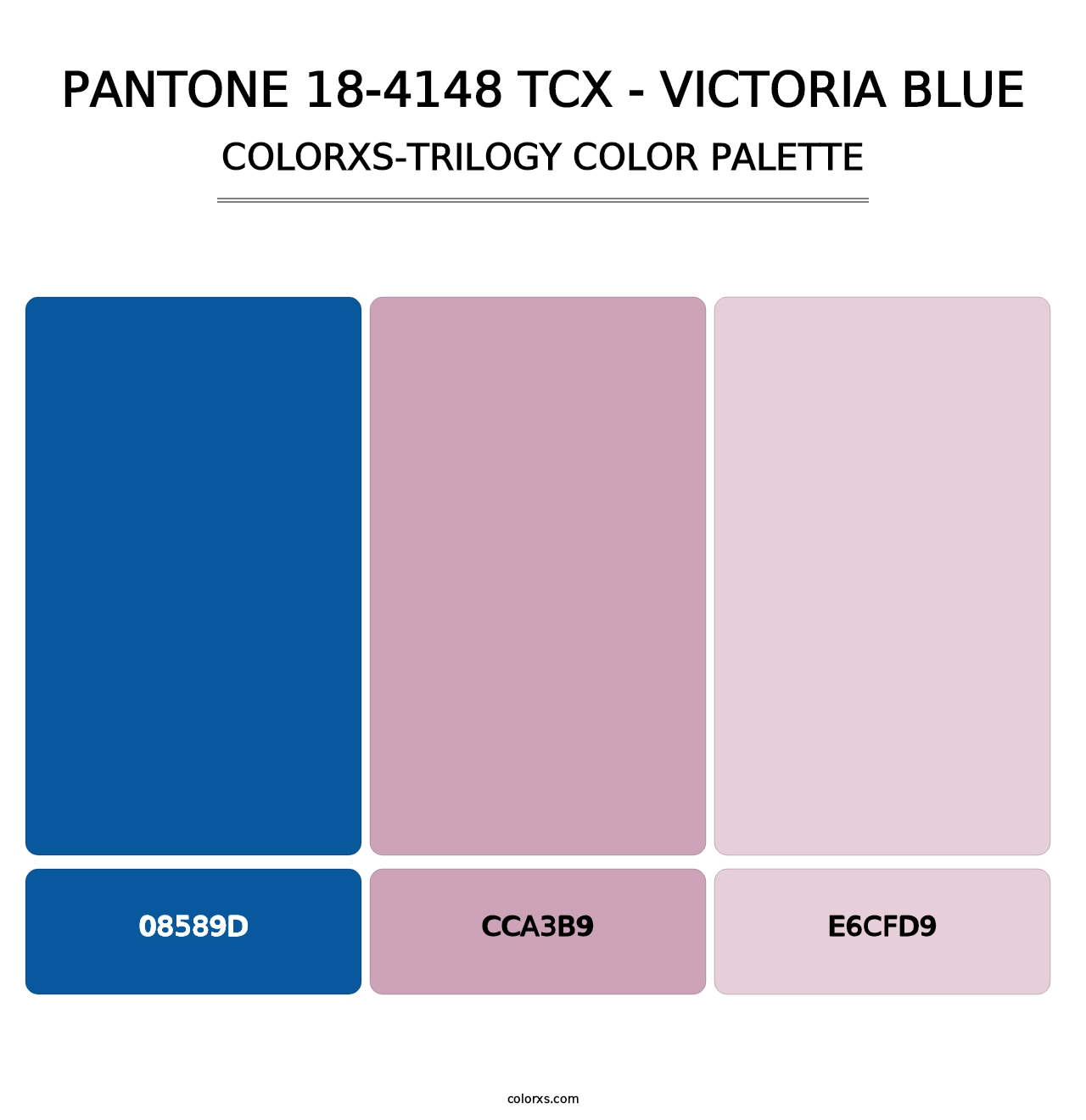 PANTONE 18-4148 TCX - Victoria Blue - Colorxs Trilogy Palette