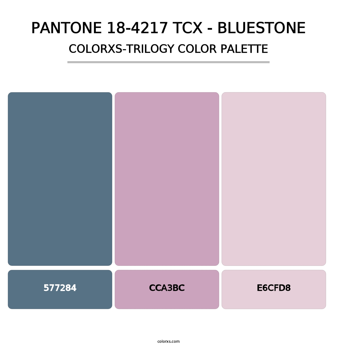 PANTONE 18-4217 TCX - Bluestone - Colorxs Trilogy Palette