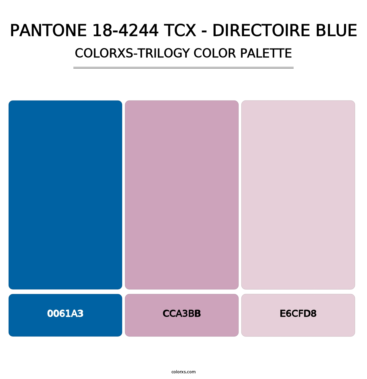 PANTONE 18-4244 TCX - Directoire Blue - Colorxs Trilogy Palette