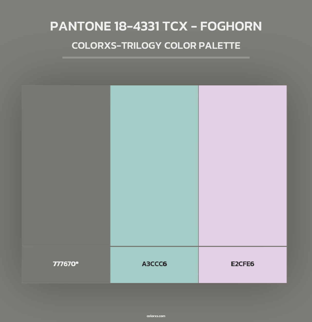 PANTONE 18-4331 TCX - Foghorn - Colorxs Trilogy Palette