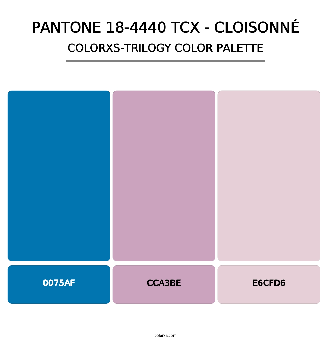 PANTONE 18-4440 TCX - Cloisonné - Colorxs Trilogy Palette