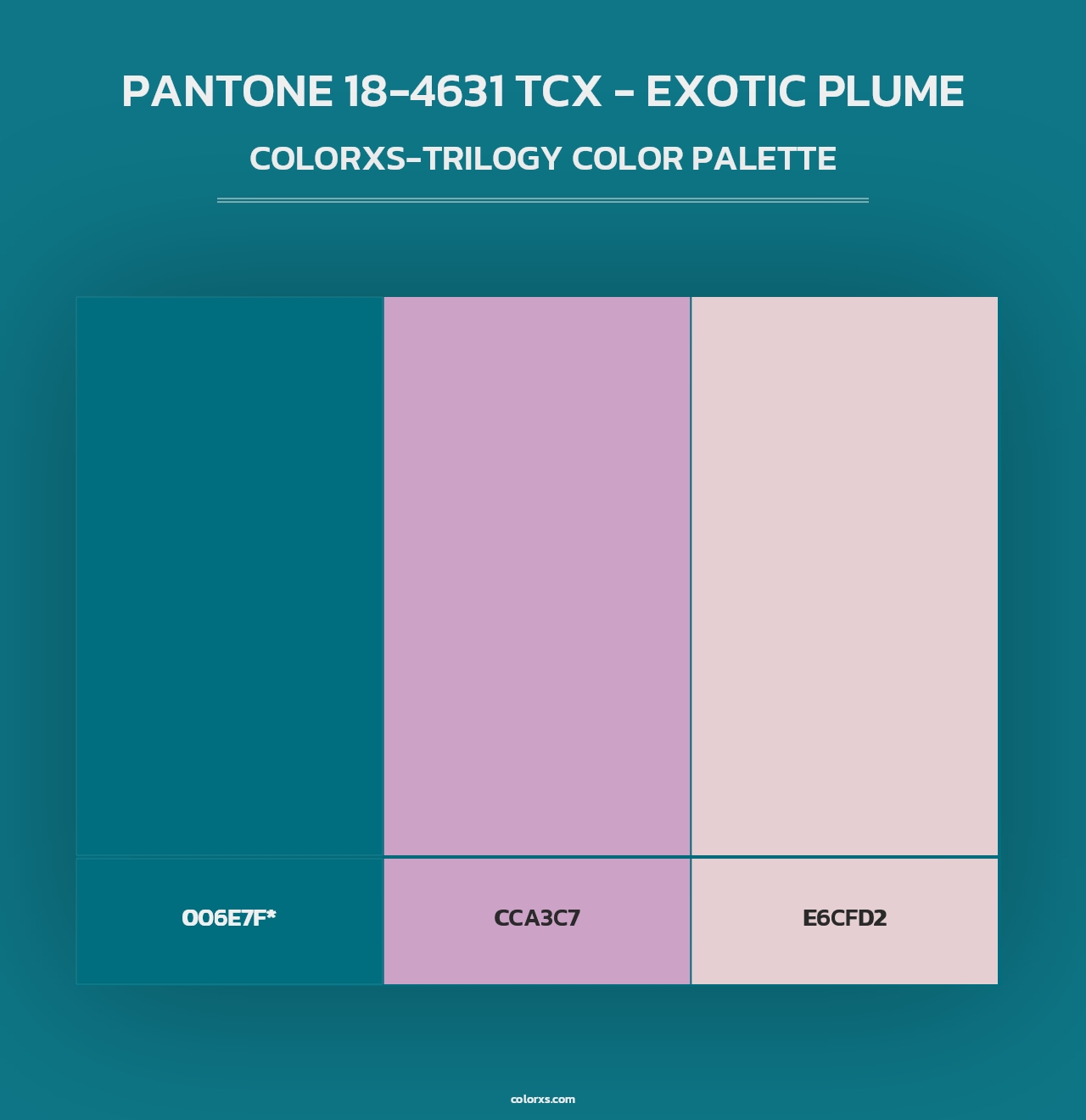 PANTONE 18-4631 TCX - Exotic Plume - Colorxs Trilogy Palette