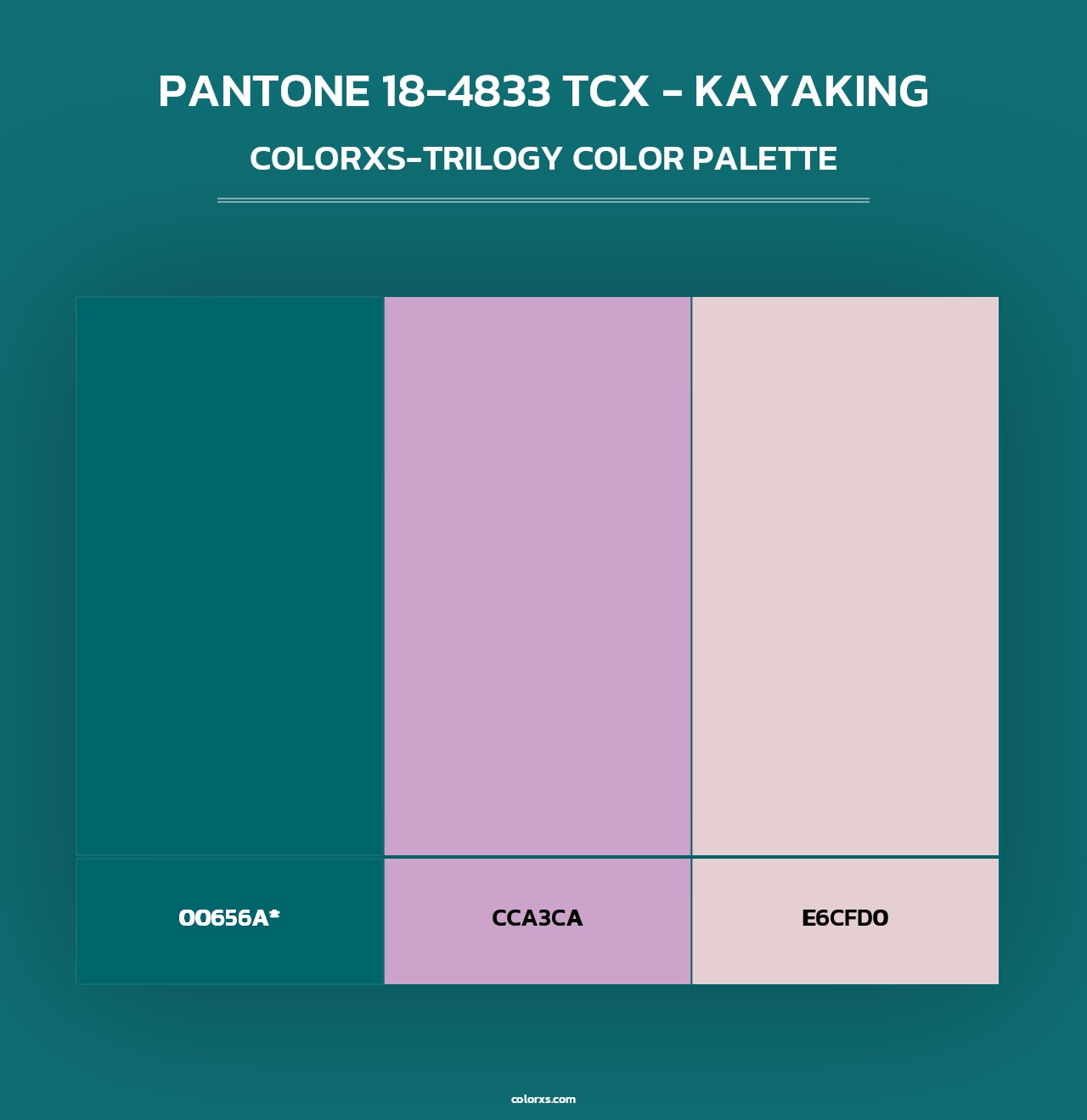 PANTONE 18-4833 TCX - Kayaking - Colorxs Trilogy Palette