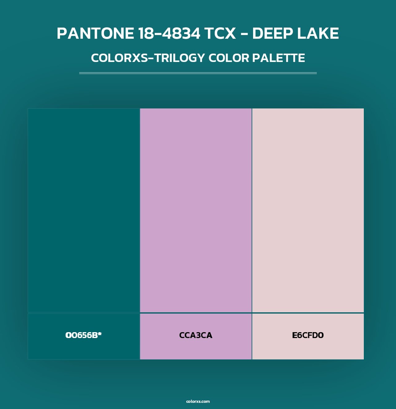 PANTONE 18-4834 TCX - Deep Lake - Colorxs Trilogy Palette