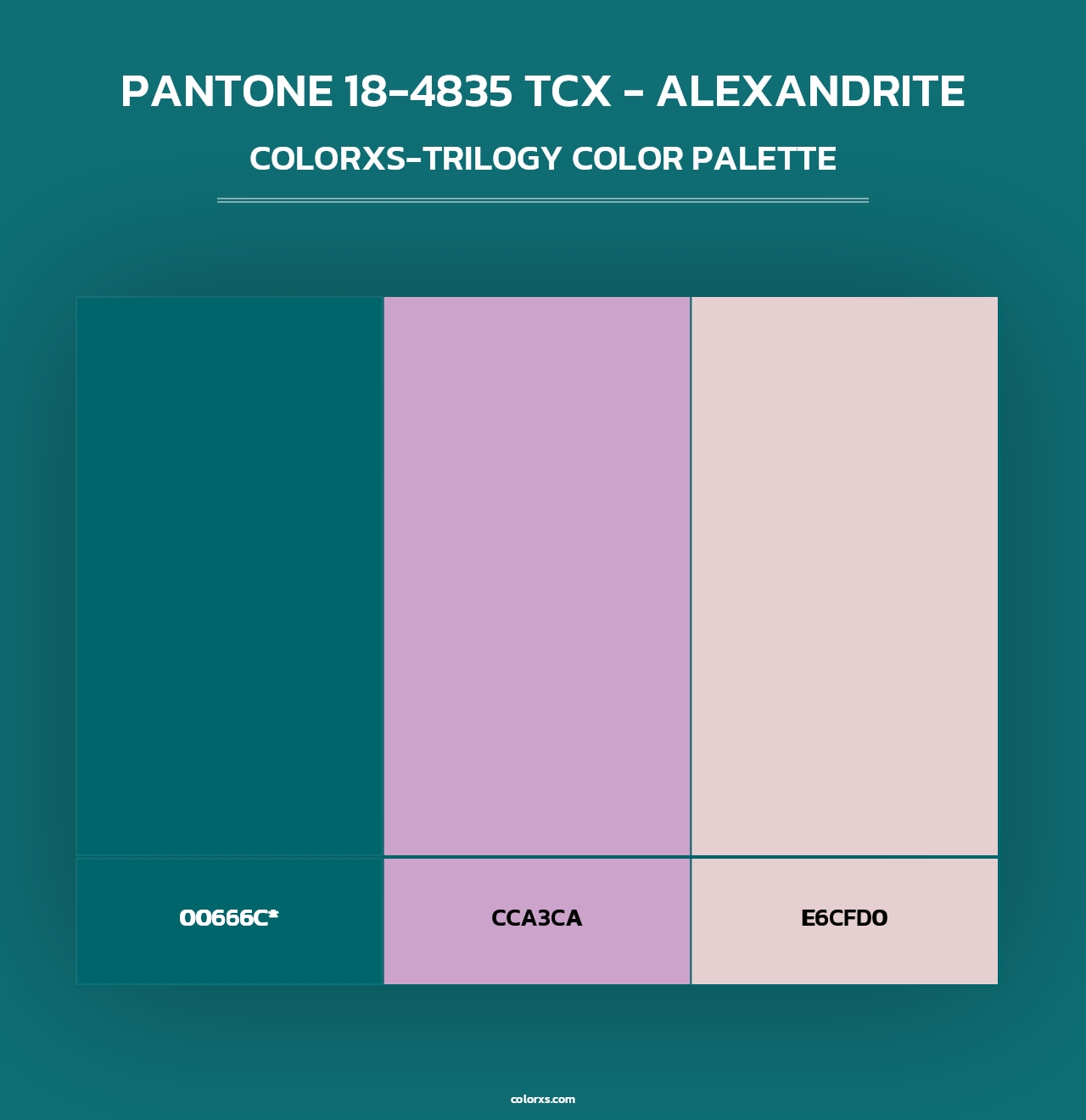 PANTONE 18-4835 TCX - Alexandrite - Colorxs Trilogy Palette