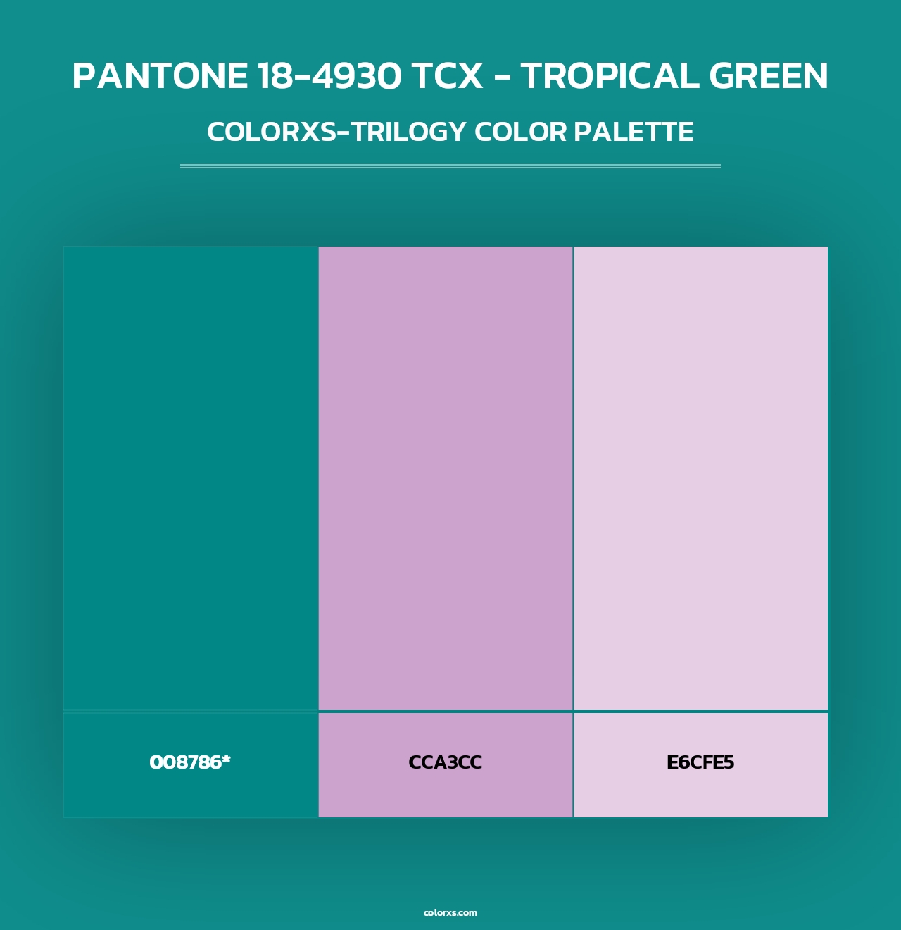 PANTONE 18-4930 TCX - Tropical Green - Colorxs Trilogy Palette