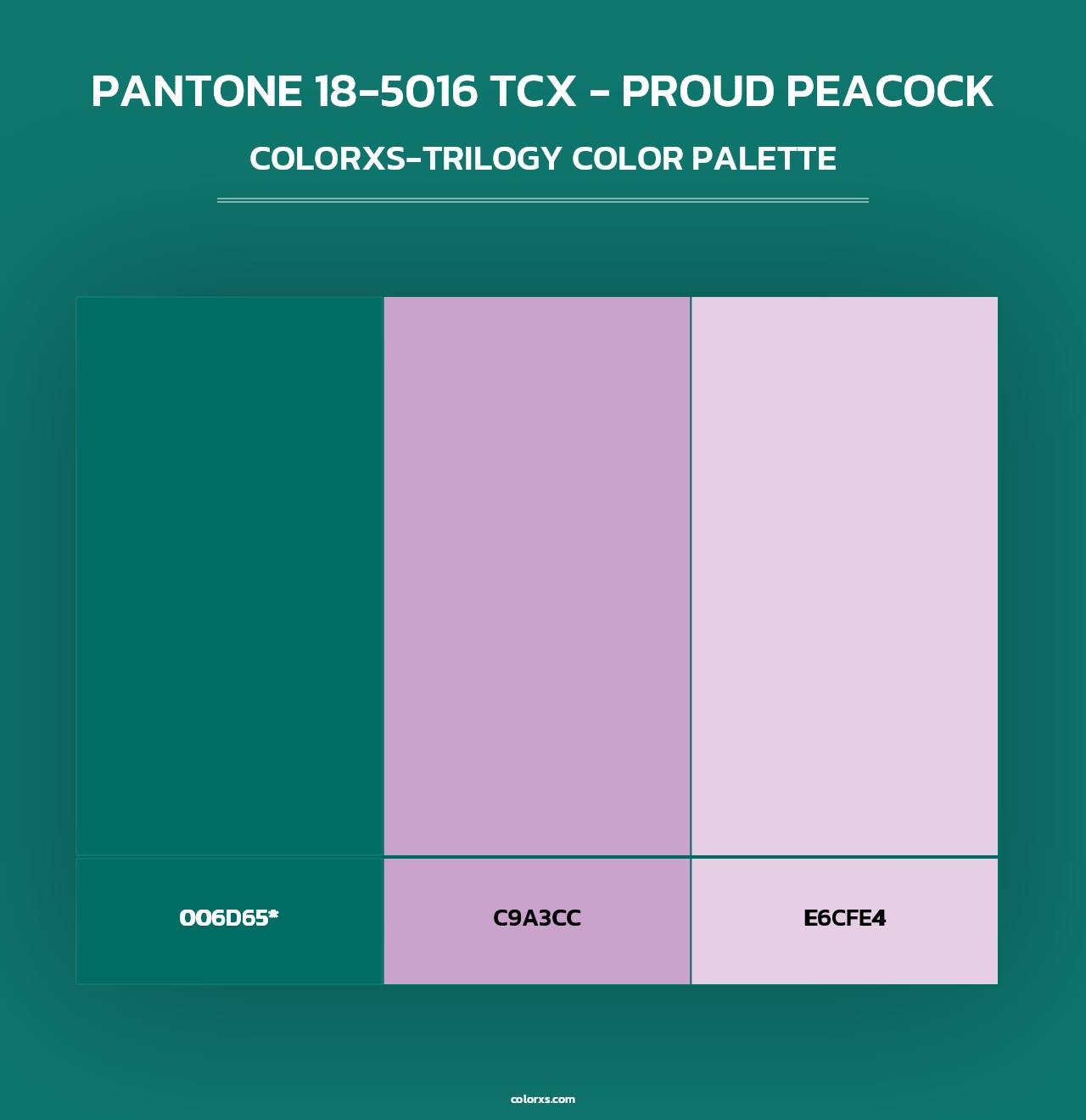PANTONE 18-5016 TCX - Proud Peacock - Colorxs Trilogy Palette