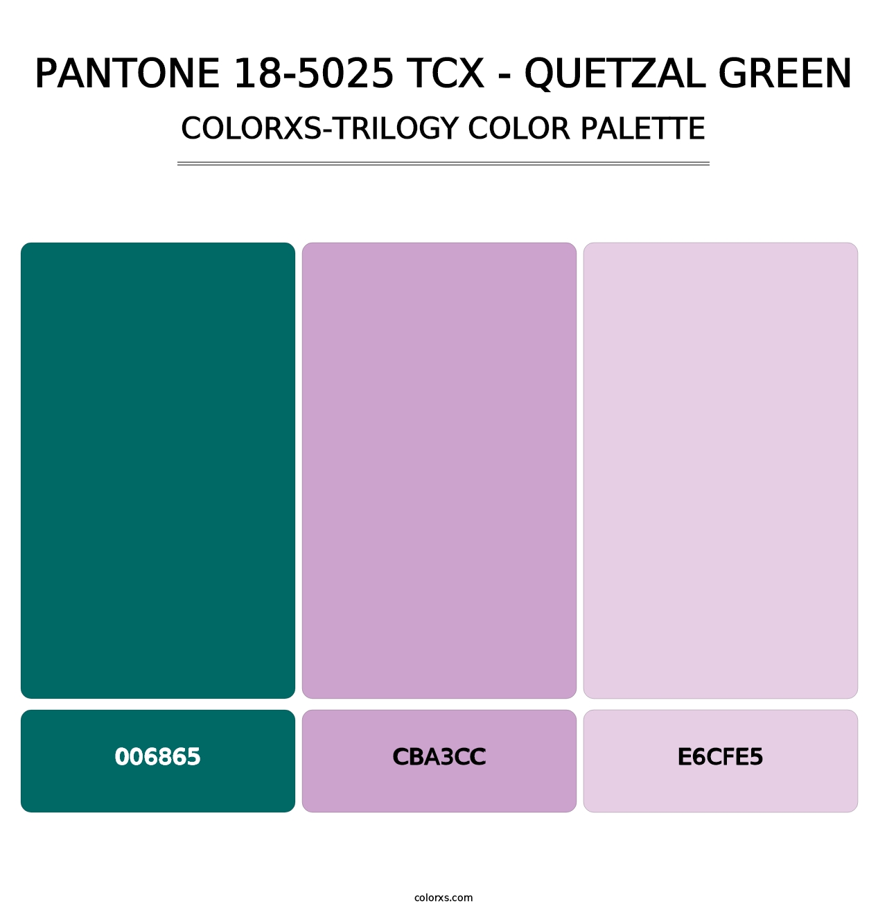 PANTONE 18-5025 TCX - Quetzal Green - Colorxs Trilogy Palette