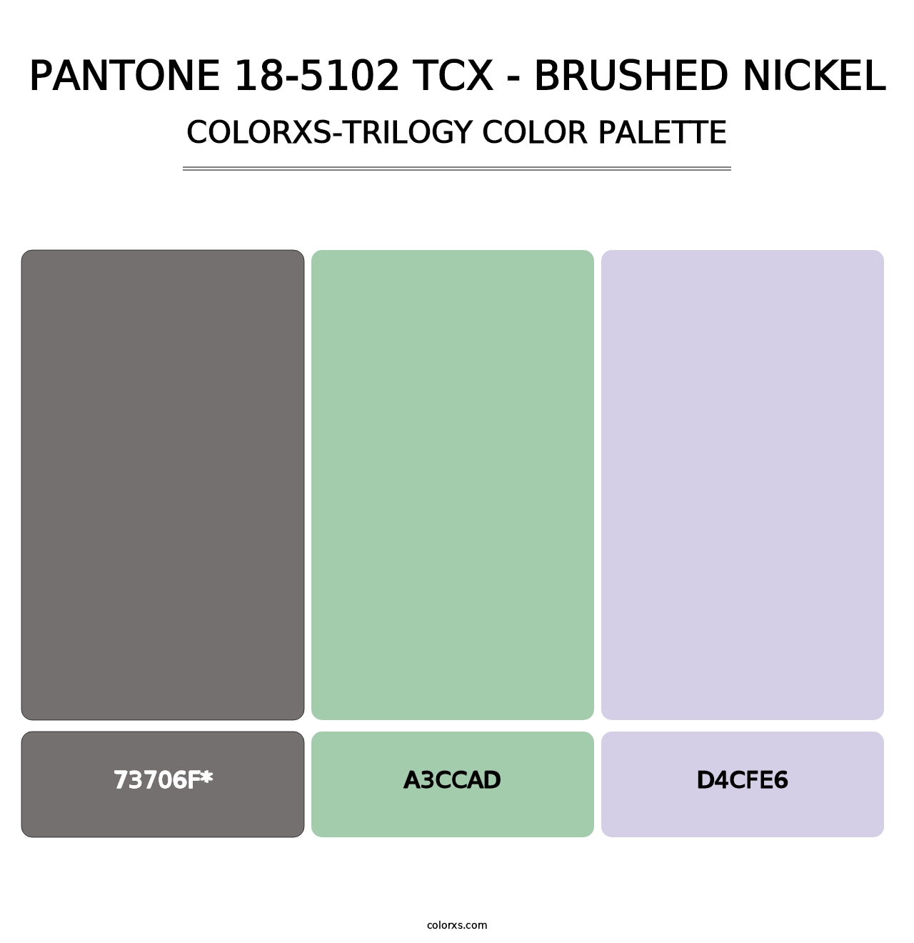 PANTONE 18-5102 TCX - Brushed Nickel - Colorxs Trilogy Palette