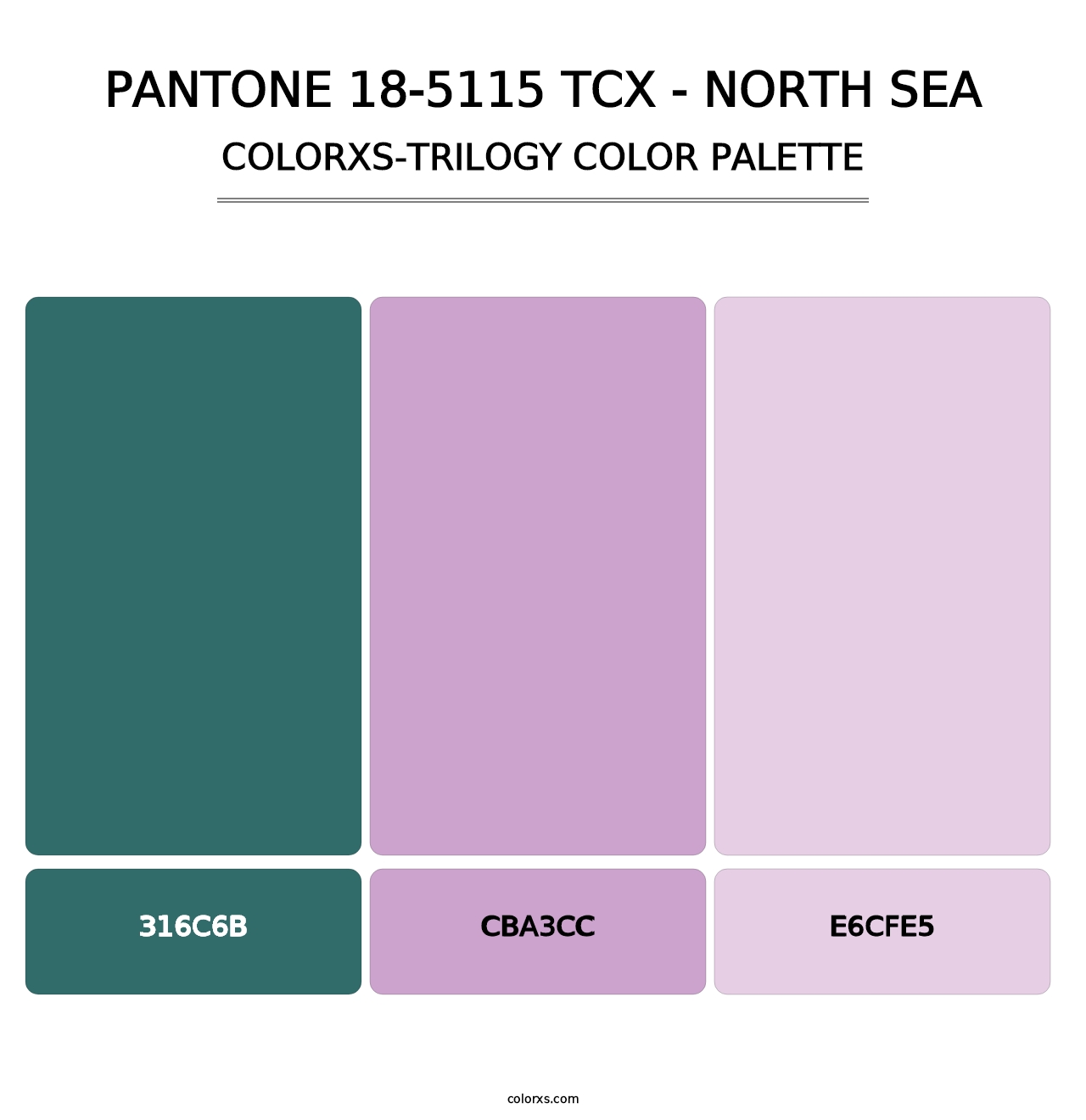 PANTONE 18-5115 TCX - North Sea - Colorxs Trilogy Palette